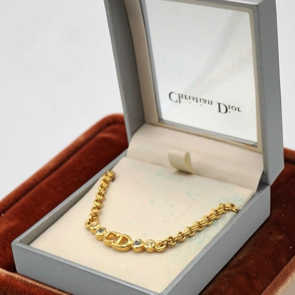 DIOR CD Logo Necklace in Box ❤️ - Picture 1 of 8